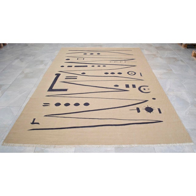 Paul Klee - Heroic Strokes of the Bow - Inspired Silk Hand Woven Area - Wall Rug 6′5″ × 10′ For Sale - Image 14 of 17