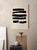 "Stripes 03", 2023. Acrylic painting on canvas by artist Anna Pepe. Abstract recurred stripes composition painting. Black...