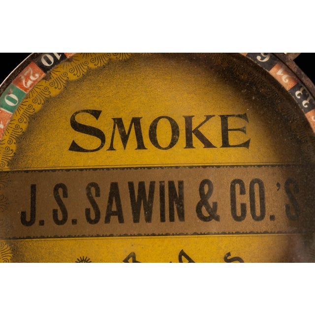 Early 20th Century j.s. Sawin & Co. Roulette-Wheel Cigar Cutter Display For Sale - Image 4 of 5