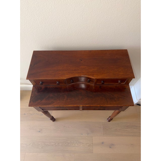 Mid 19th Century American Empire Dressing Table Made with highly figured walnut veneer Hand cut dovetail drawers 32" wide...