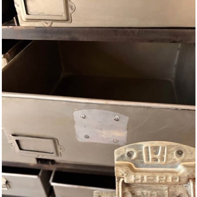 Sputnik Studio Steampunk Rustic Retro Industrial Storage Chest of Drawers With 15 Storage Bins For Sale - Image 4 of 10