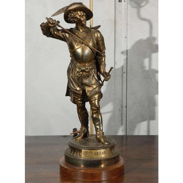 1930s Vintage Cavalier Table Lamps with Shades - a Pair For Sale - Image 5 of 9