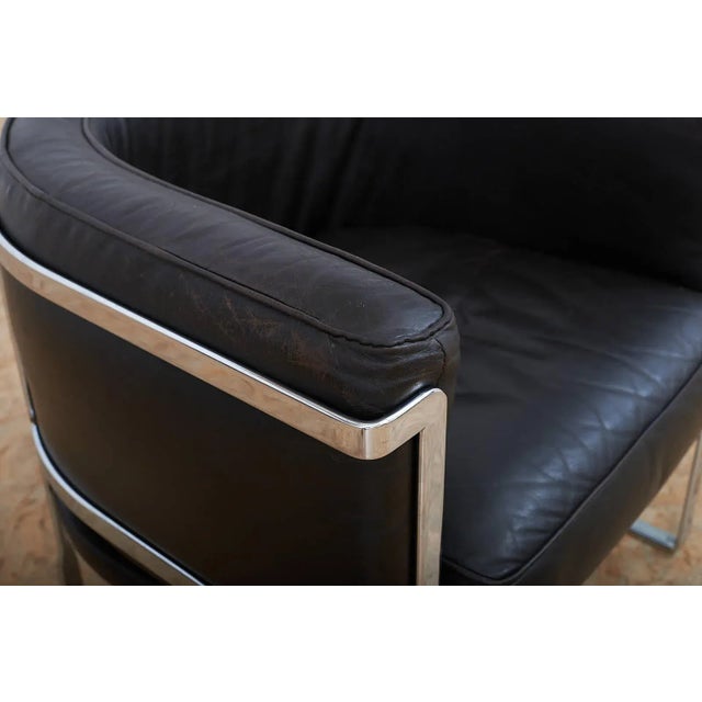 Brown D61 Armchair in Dark Brown Leather by Willy Boesiger for Luigi Sormani, 1966 For Sale - Image 8 of 13