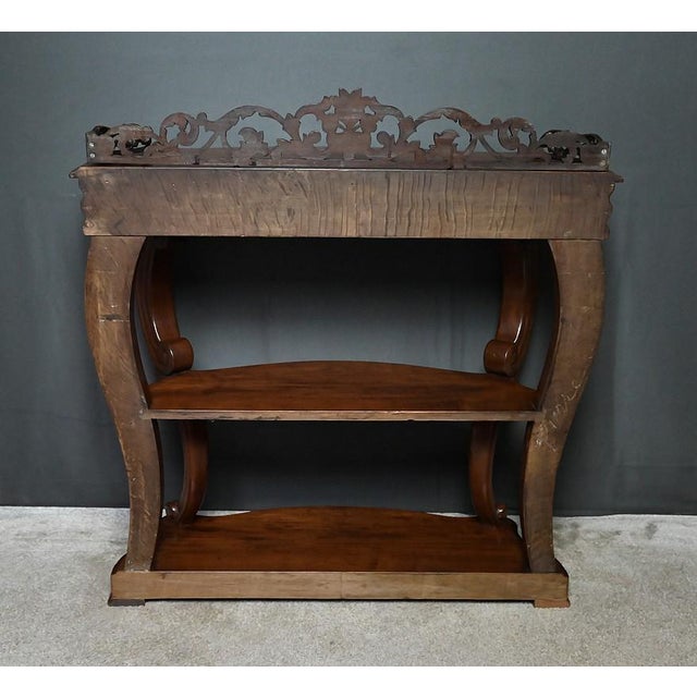 Napoleon III Mahogany Console Table, Late 19th Century For Sale - Image 17 of 18