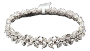 7.67 Ct Marquise & Round Diamond Tennis Bracelet