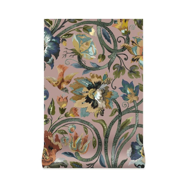 House of Hackney House of Hackney Gaia Wallpaper - Blush, Sample For Sale - Image 4 of 4