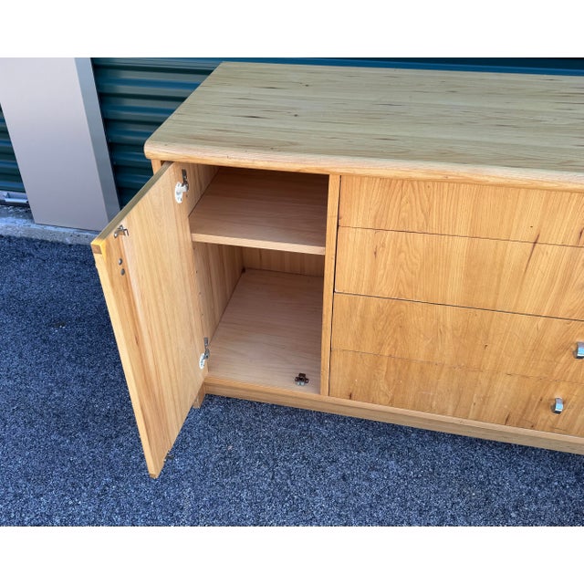1970s Vintage 1970s Jack Cartright for Founders Furniture Light Elm Wood Low Dresser For Sale - Image 5 of 12