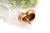Glass Perfume Bottle with Gold Lid For Sale - Image 3 of 6