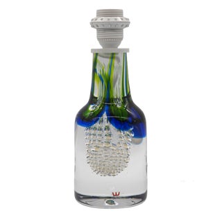 Vintage Rustic Handblown Glass Lamp by Göran Wärff for Kosta Boda, 1970s For Sale