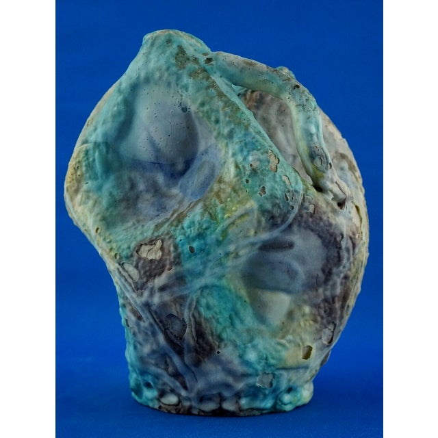 Acid-Treated Majolica Ceramic Vase by Icav Icam Giordano Vietri, Italy, 1930s For Sale - Image 6 of 18