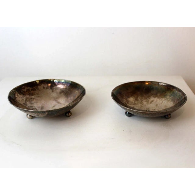 Vintage Mid-Century Modern Alfredo Scciarotta Modernist Sterling Silver Mini Bowls - A Pair For Sale - Image 4 of 11