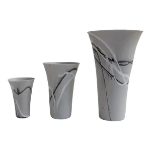 3 Porcelain Vases by Lori Gottlieb 1980