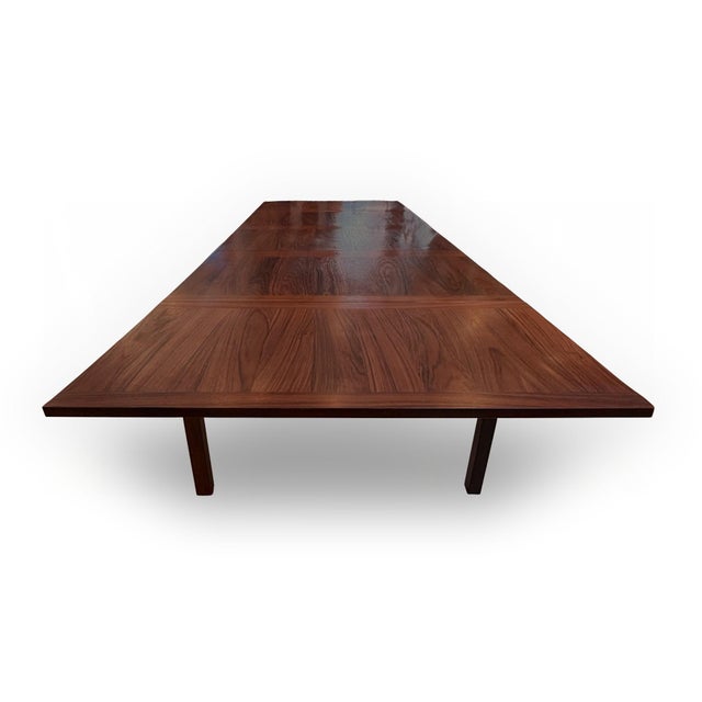 Brown 1970s Danish Modern Rosewood Dropleaf Dining Table by Vejle Stole Og Mobelfabrik For Sale - Image 8 of 12