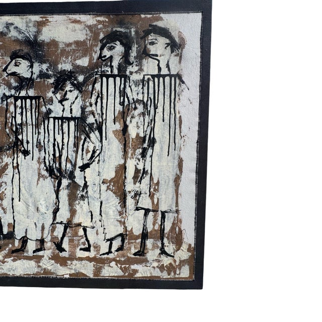 Original abstract expressionistic painting titled “Why do we come to these dances?” signed by artist Jude Ongley, aka Jude...