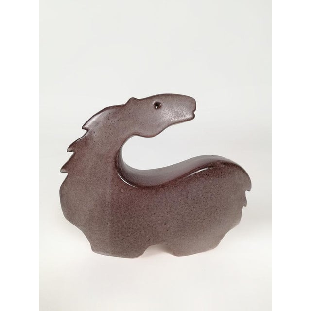 1970s Mid-Century Ceramic Horse Sculpture, Italy, 1970s For Sale - Image 5 of 15