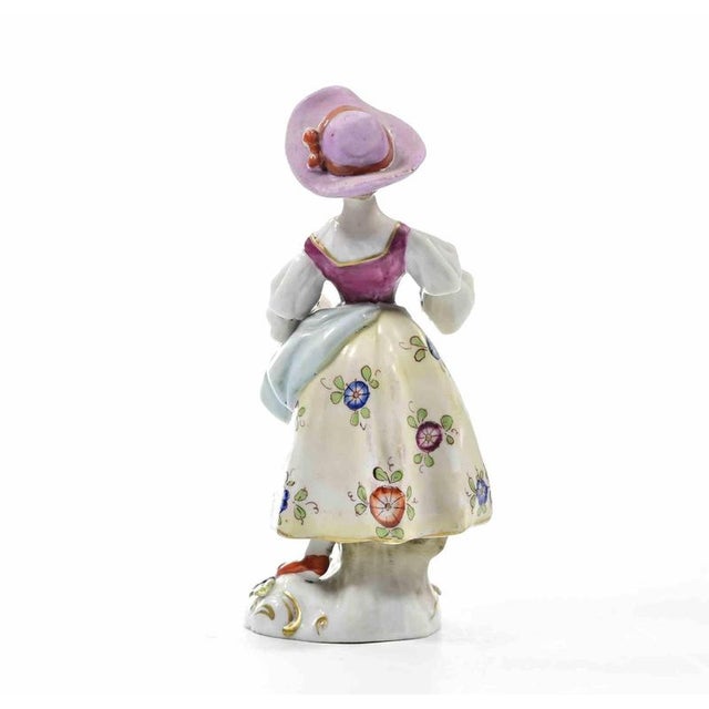 20th Century Ceramic Young Girl Sculpture by School of Capodimonte, Italy For Sale - Image 4 of 6