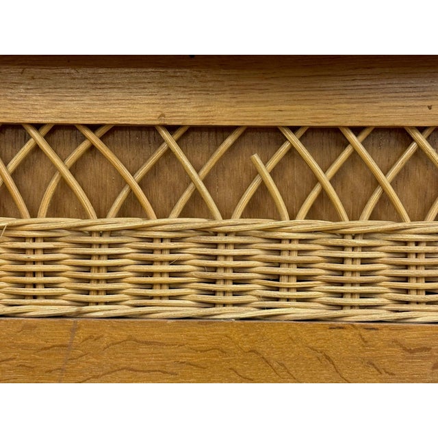 French Modern, Oak, Rattan, Chest of Drawers, France, 1960s For Sale - Image 11 of 11