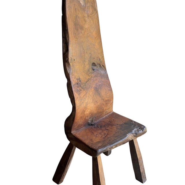 Contemporary Monumental Antique Javanese Sculptural Throne Stool, Modern Organic For Sale - Image 3 of 11