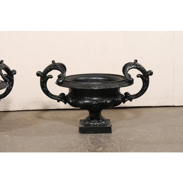 French Cast Iron Urn Planters, Late 19th C. For Sale In Atlanta - Image 6 of 13