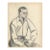 1930s Grace Spoingberg Portrait Drawing of a Man For Sale