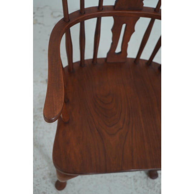 Set of 6 Solid Cherry Brace Back Windsor Chairs For Sale In Philadelphia - Image 6 of 18