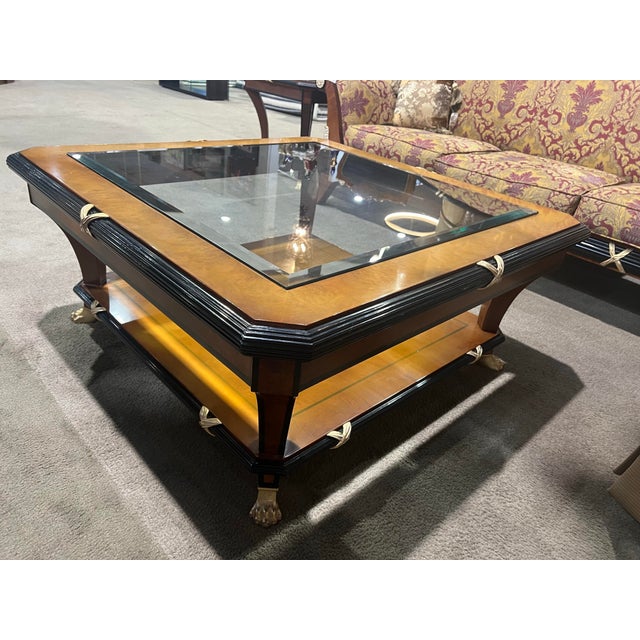 French Mariner Luxury Louis XVI Style "Volga" Coffee Table For Sale - Image 3 of 6