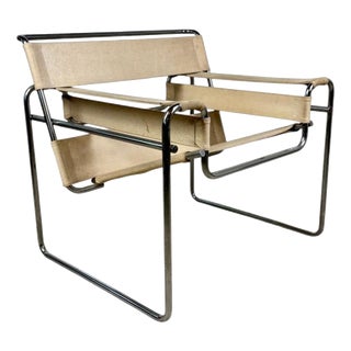 White Wassily B3 Armchair by Marcel Breuer for Gavina, Italy, 1960s For Sale