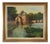 Rustic Landscape of the Smedepoort Bruges, Belgium, 1950s, Oil on Canvas, Framed For Sale