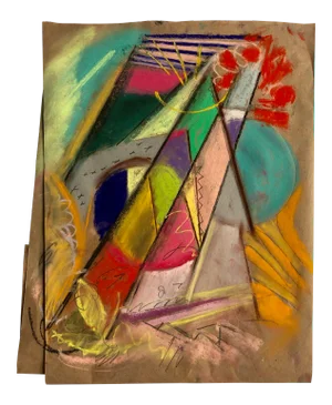 Abstract #98 Original Pastel by Erik Sulander 12 X 16