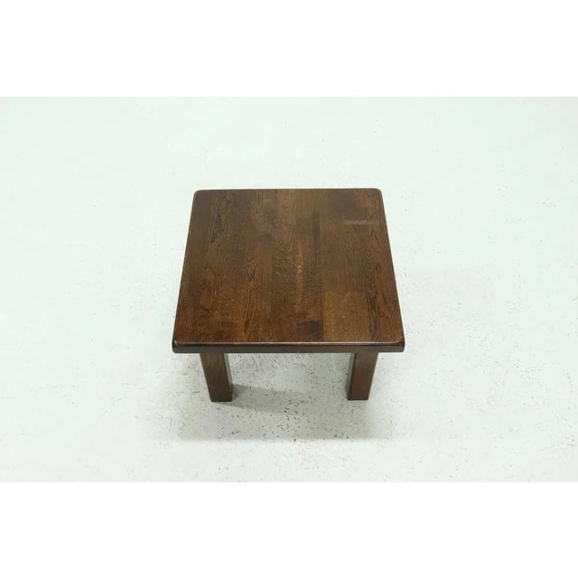 Brutalist Solid Oak Coffee Table, 1970s For Sale - Image 4 of 8