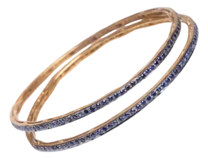 18k Gold Vermeil Sapphire Bangles