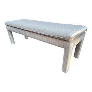 1980s Vintage Upholstered Parsons Bench For Sale