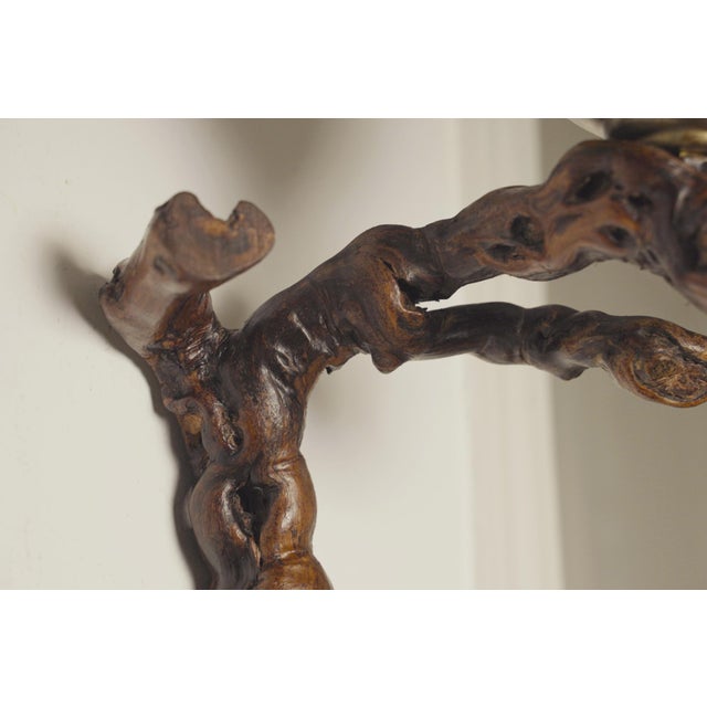 1960s Vintage Organic Brutalist Vine Root Wall Lamp with Globe, 1960s For Sale - Image 5 of 18