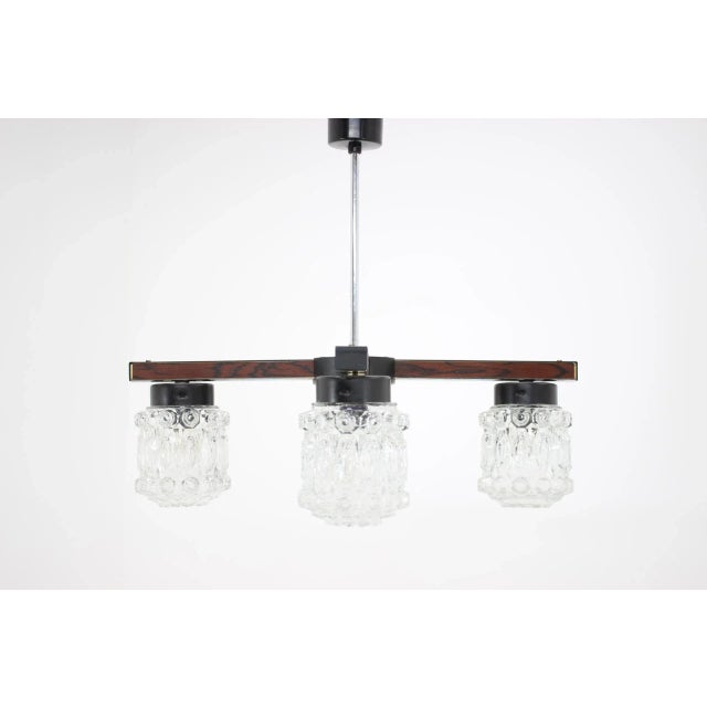 Vintage Glass Chandelier, 1970s For Sale - Image 11 of 11