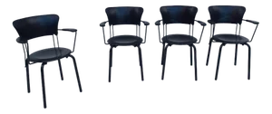 Ibisco Model Armchairs by Giuseppe Raimondi for Molteni and Consonni, Italy, 1980s, Set of 4