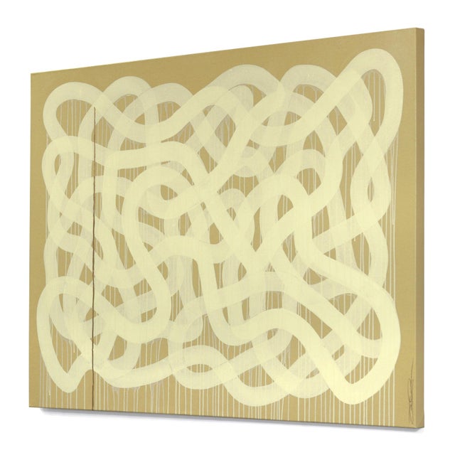 Contemporary Fruity Ramen Alchemy: Butter - Large Original Contemporary Abstract Mixed Media Painting on Canvas by Jason DeMeo For Sale - Image 3 of 9