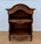 French Provincial 1950s Spanish Carved Wood Open Shelf With Floral Decoration For Sale - Image 3 of 13