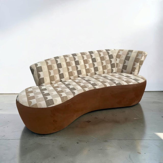 Weiman Style Modern Curved Serpentine Cloud Sofa For Sale - Image 12 of 14