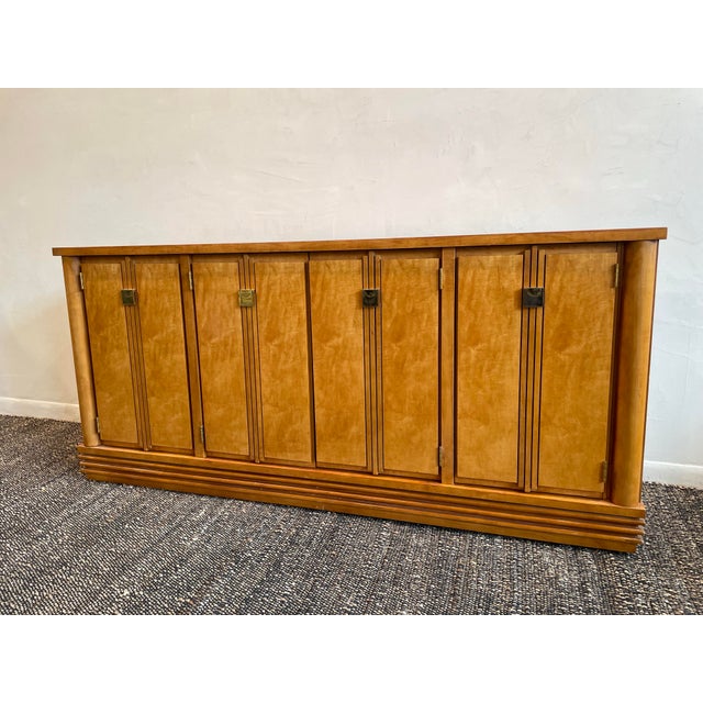 Vintage 1970s Hickory White Credenza Dresser Art Deco Style For Sale - Image 11 of 11