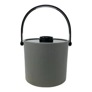 Vintage Shelton-Ware Gray and Black Ice Bucket - Made in Usa