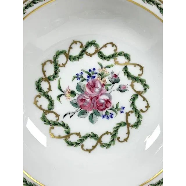 Traditional Haviland Limoges "Louveciennes" Flat Cups/Saucers-Set of 5-France-Pristine Mint! For Sale - Image 3 of 7