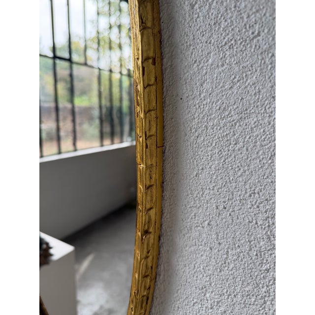 Antique Oval Mirrors in Wood, 1890s, Set of 2 For Sale - Image 16 of 18