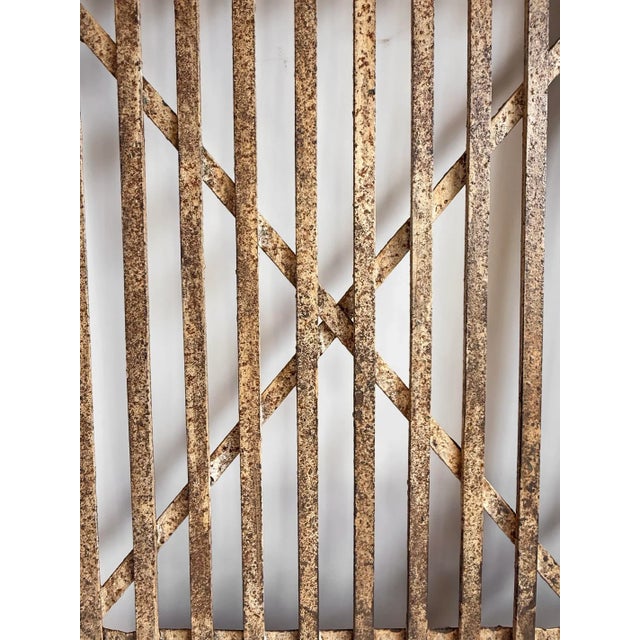 Metal Vintage Iron Garden Gate For Sale - Image 7 of 8
