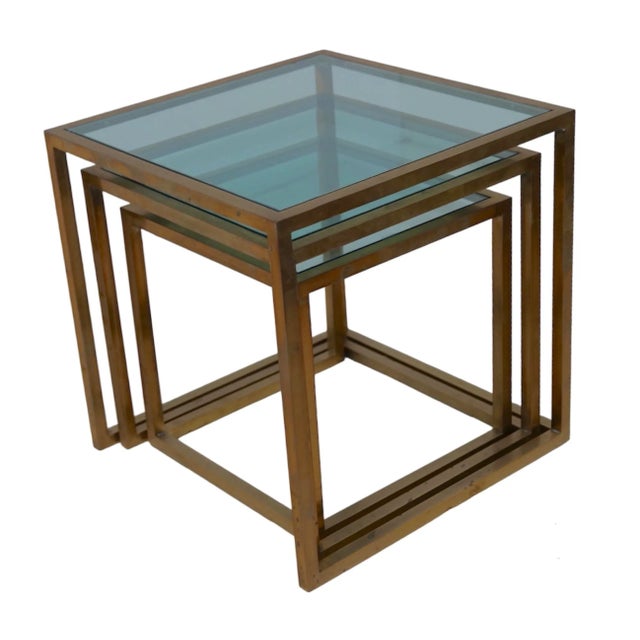 Set of 3 Mid Century Modern Italian Nest Side Table 1960s For Sale - Image 9 of 9