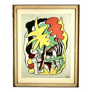 Fernand Leger Composition Aux Dominos Lithograph