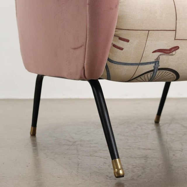 Beige Vintage Armchair, Italy, 1950s For Sale - Image 8 of 12