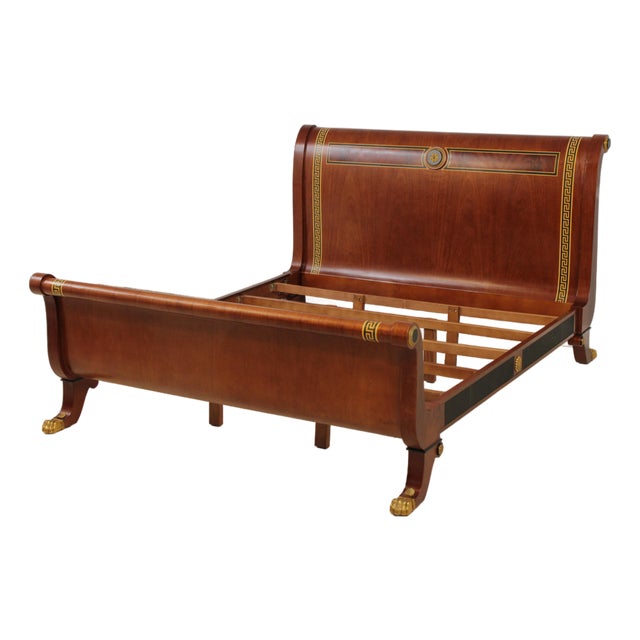 Versace Infinity Gigasso Queen Size Sleigh Bed For Sale