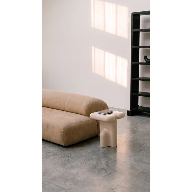 Cream U - 001 Side Table in Cream by Rollo Studio For Sale - Image 8 of 12