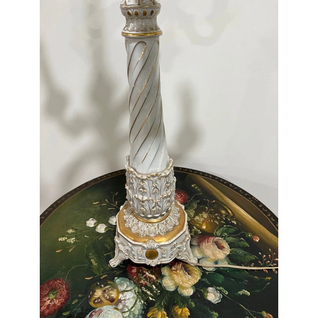 Baroque Vintage 1940s Large Candelabra For Sale - Image 3 of 3