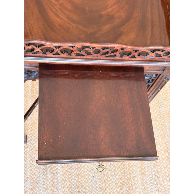 Drexel Heritage Drexel Heritage Wood Serving Table W/ Pull-Out Trays For Sale - Image 4 of 9